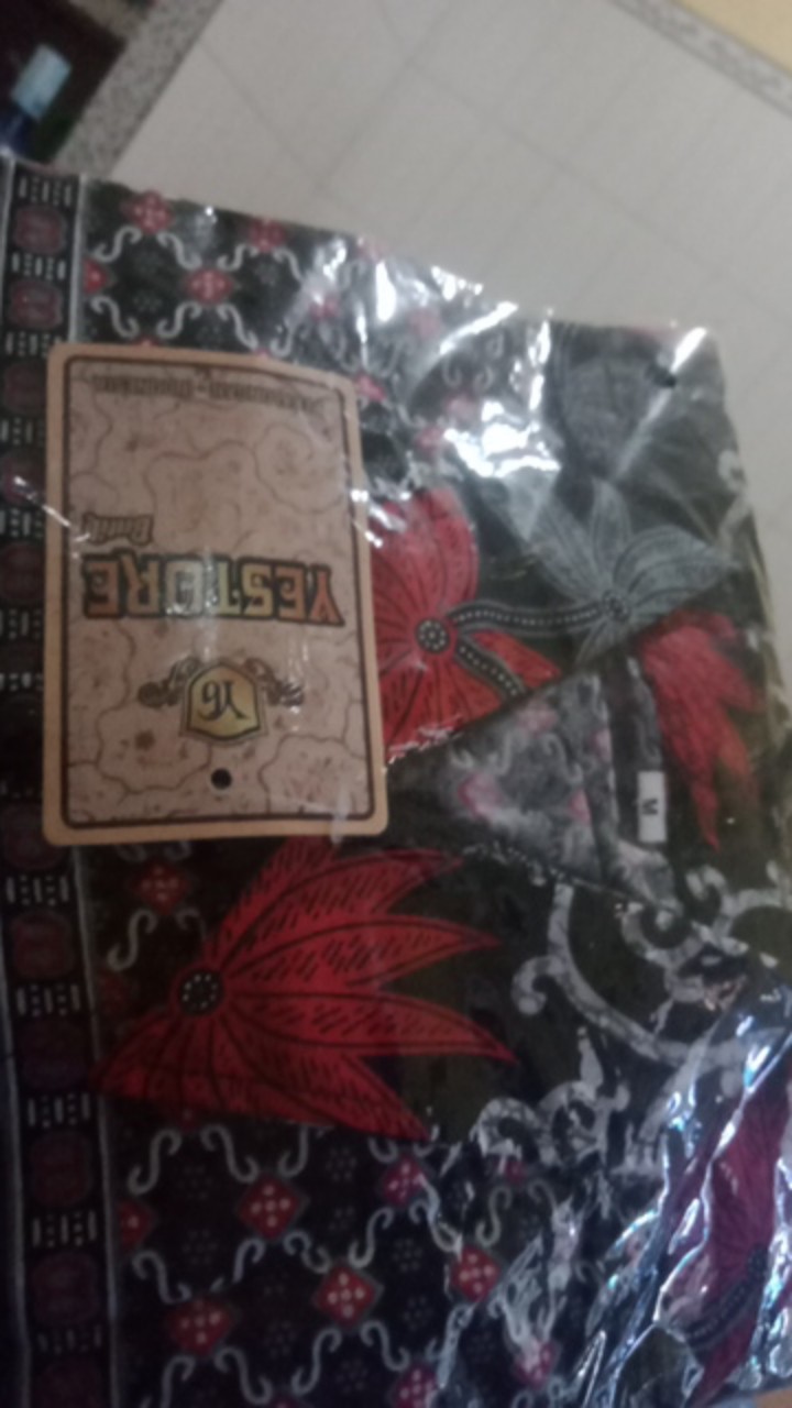 Batik Anak Pria Motif Kembang Langit Abu