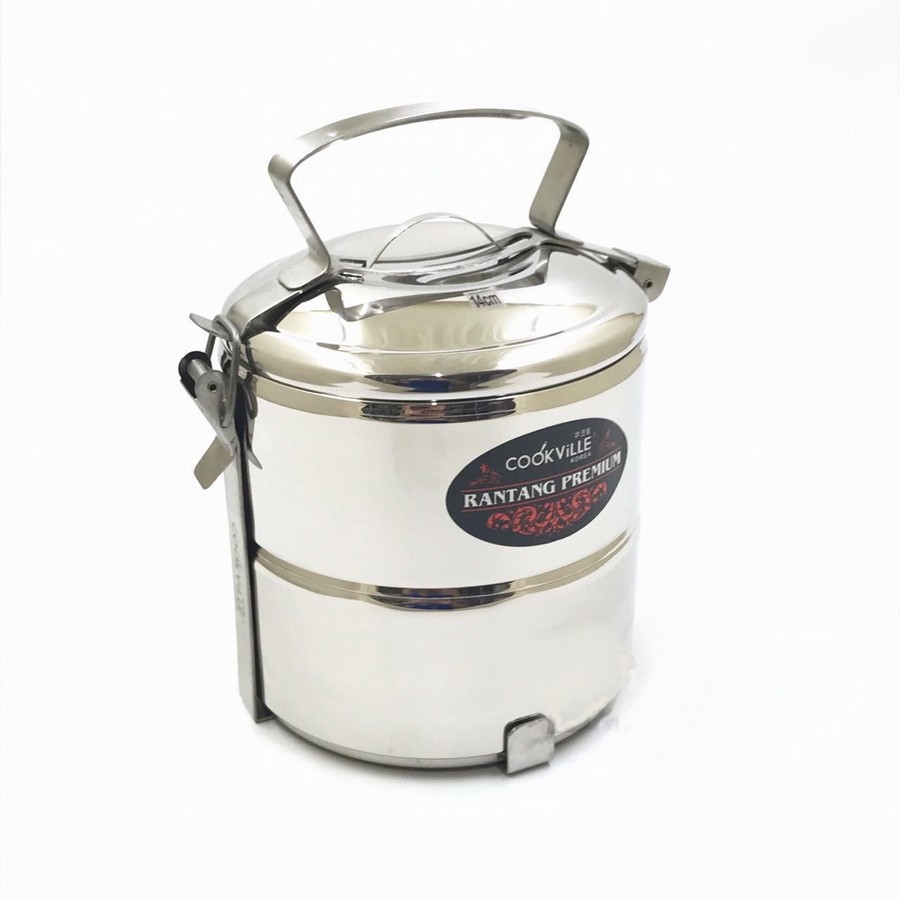 Rantang Stainless Steel Cookville 14cm Susun 2 (00233.00004)