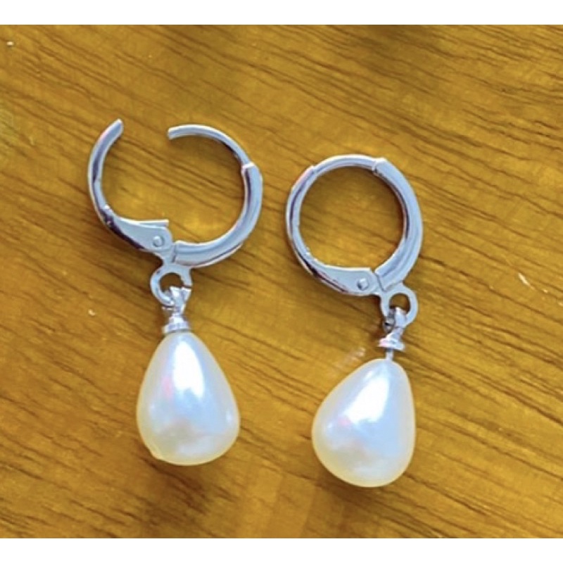 Antimg / anting mutiara / mutiara. / yaxiya / xuping / lapis emas-Silver tetes air