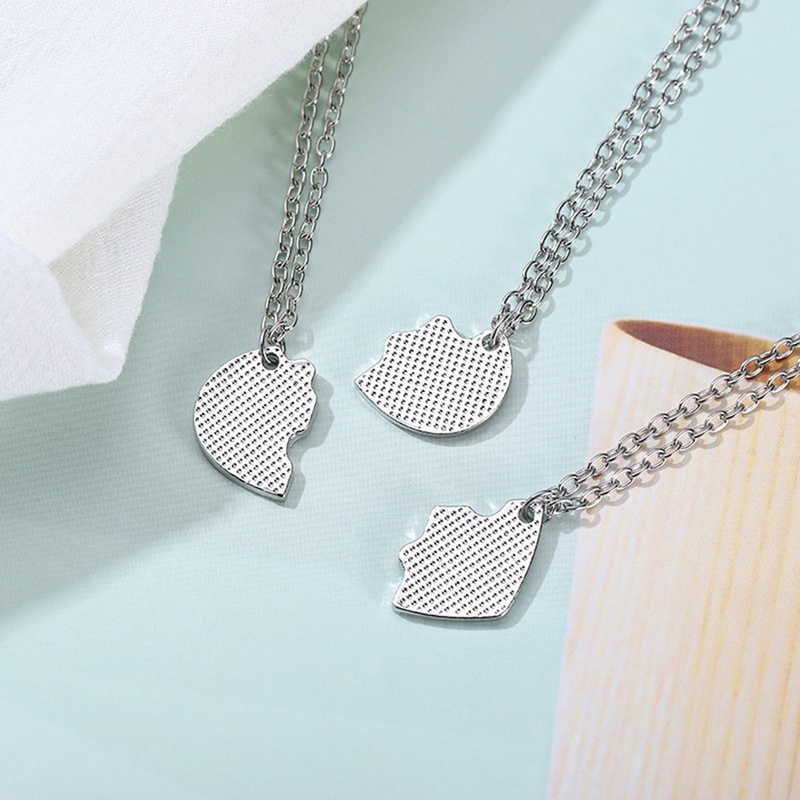 Fancyqube 3pcs / Set Kalung Best Friend Forever Bff Friend Untuk Hadiah