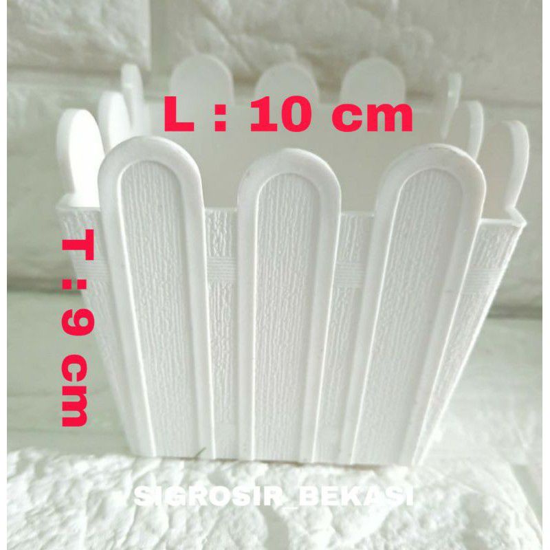 pot pagar kotak/pot pagar/pot putih/pot kotak/pot plastik/pot pagar plastik/pot kotak plastik