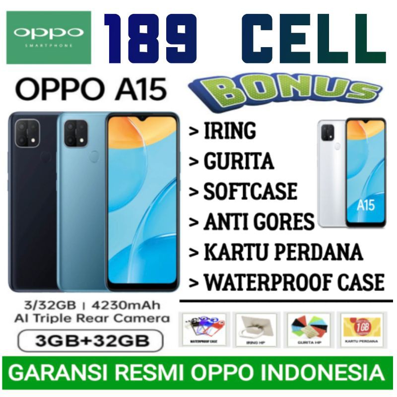 OPPO A15 RAM 3/32 2/32 GB | A16 3/32 GB GARANSI RESMI OPPO INDONESIA