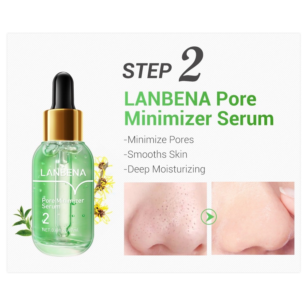 LANBENA Penghilang Komedo Masker Serum Wajah Skincare Perawatan Pengecil Shrink Pore Essence Moistur