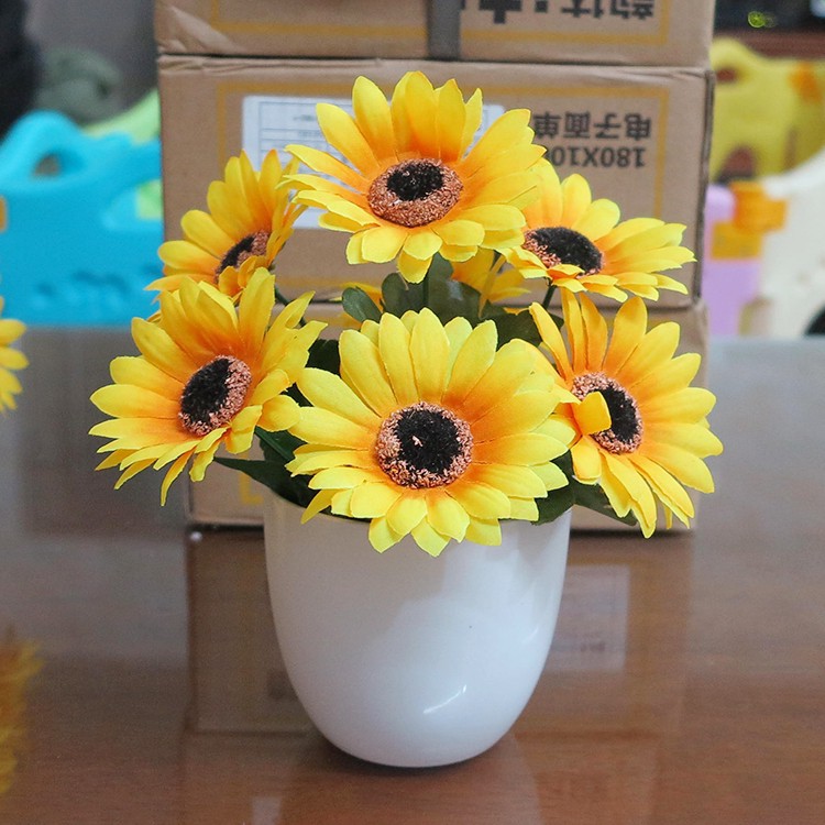 MOGYMOGY PT20 Pot Tanaman Hias Bunga Hias Plastik Ornamen Pot Bongsai Artificial Flower Decoration