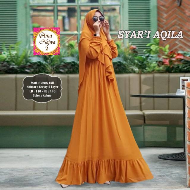 Aqila syari gamis muslim by ama najwa