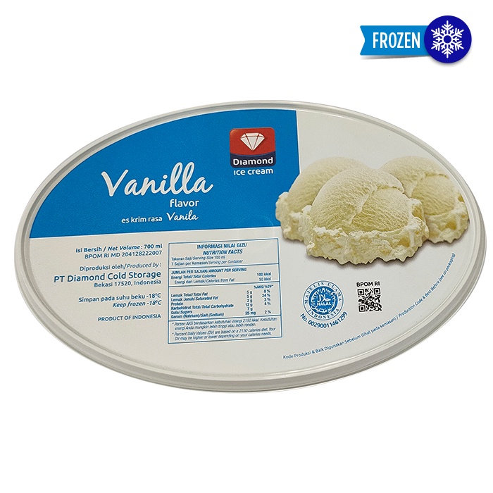 Promo Harga Diamond Ice Cream Vanila 700 ml - Shopee