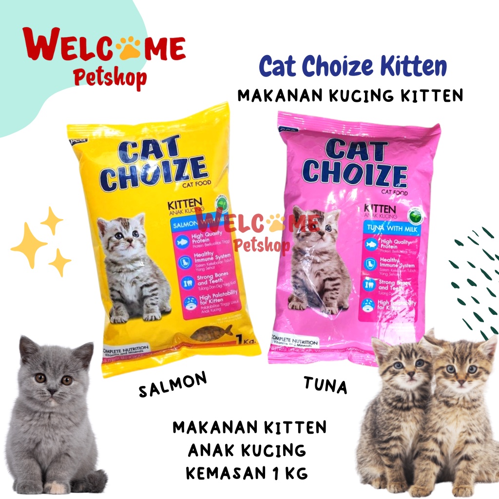 Cat Choize 1 kg KITTEN Tuna Salmon Milk Makanan Anak Kucing Pakan Dry