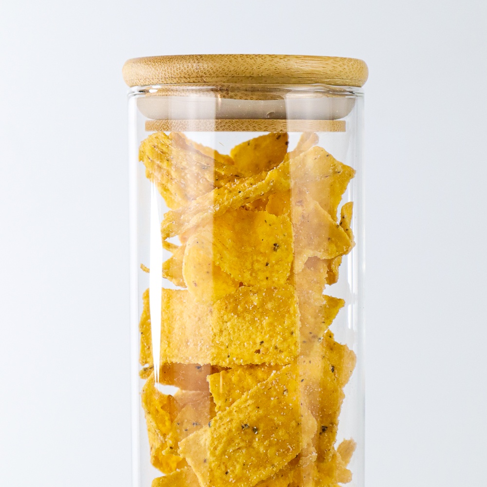 GS7i one two cups toples kaca penyimpanan makanan borosilicate glass storage jar 550ml - gh1270 - transparent Or-i