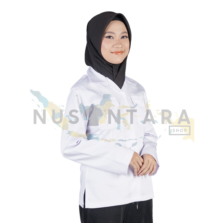 Kemeja Pdh Wanita Seragam Putih Pns Wanita Baju Pdh Putih Dinas