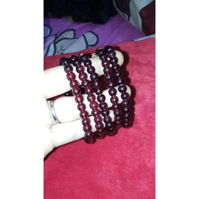 gelang batu akik merah siem