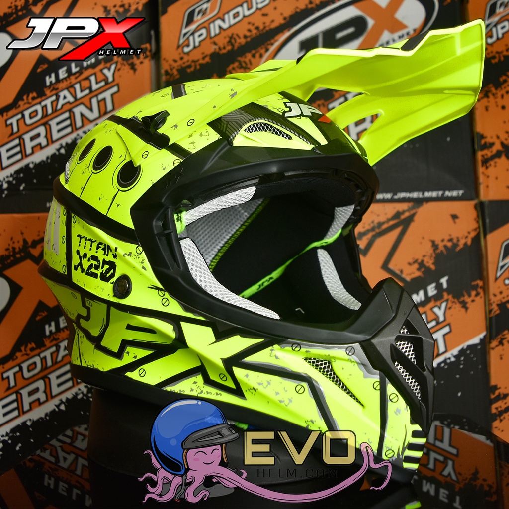 HELM JPX CROSS MOTIF TERBARU X20 TITAN