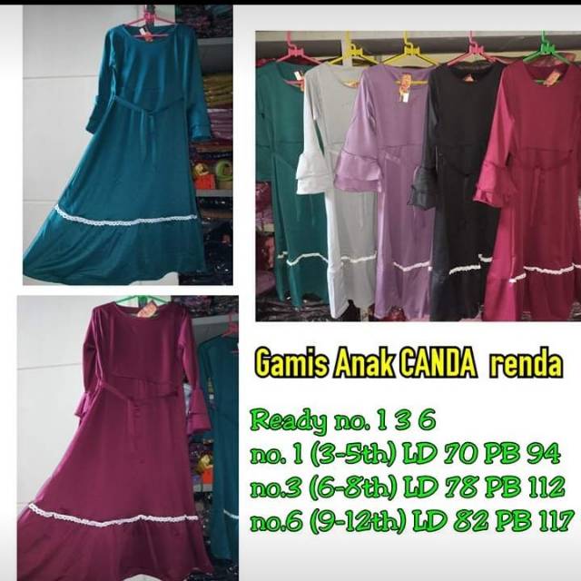 Gamis Anak Canda Renda