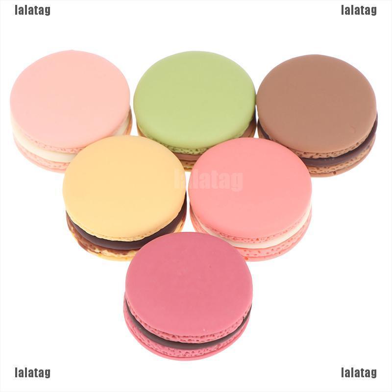 (Lala) 10pcs / Set Mainan Miniatur Macaron Skala 1: 12 Untuk Aksesoris Rumah Boneka