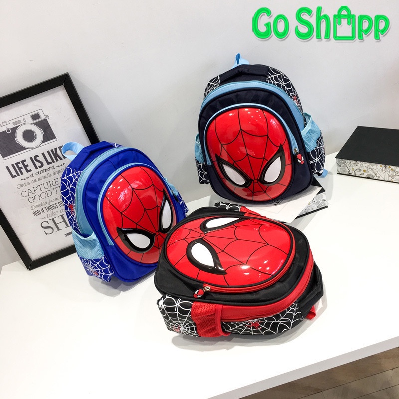 Tas Sekolah Anak Karakter Spiderman 3D Timbul Import Premium High Quality Terbaru -  Backpack Anak Sekolah SD - Tas Anak Karakter Spiderman - Tas Sekolah Anak Laki laki [BK18]