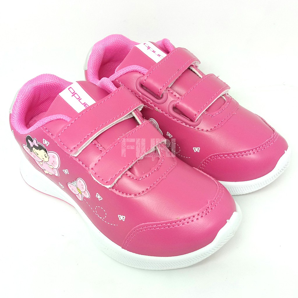 FIURI - ANDO ORIGINAL -  LILY FLY PEREKAT 29-32 PINK - SEPATU SNEAKERS KANVAS SOL KARET ANAK KECIL PEREMPUAN PERI KUPU-KUPU KETS LUCU FASHION TRENDY - SEPATU SEKOLAH PAUD TK KRETEKAN PEREKAT CEWEK MURAH PROMO DISKON BONUS KAOS KAKI