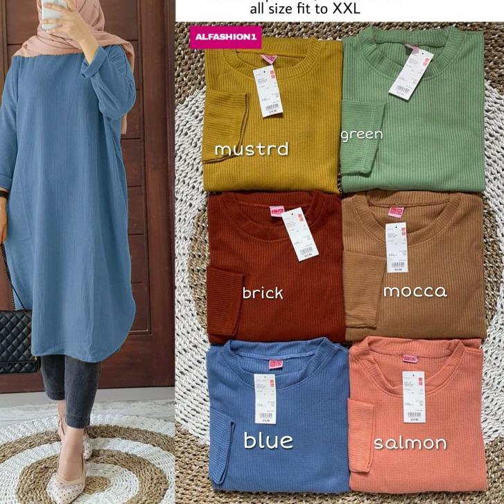 Serbuuuu.. kia long tunik ori alfashion tunik jumbo ld 130 ld 100 ld 120 kaos tunik wanita tunik imp