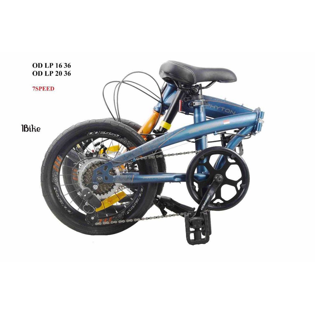 Sepeda Lipat folding bike 16 Inch PHYTON ODESSY LP-2036 7 sp Lipat Murah