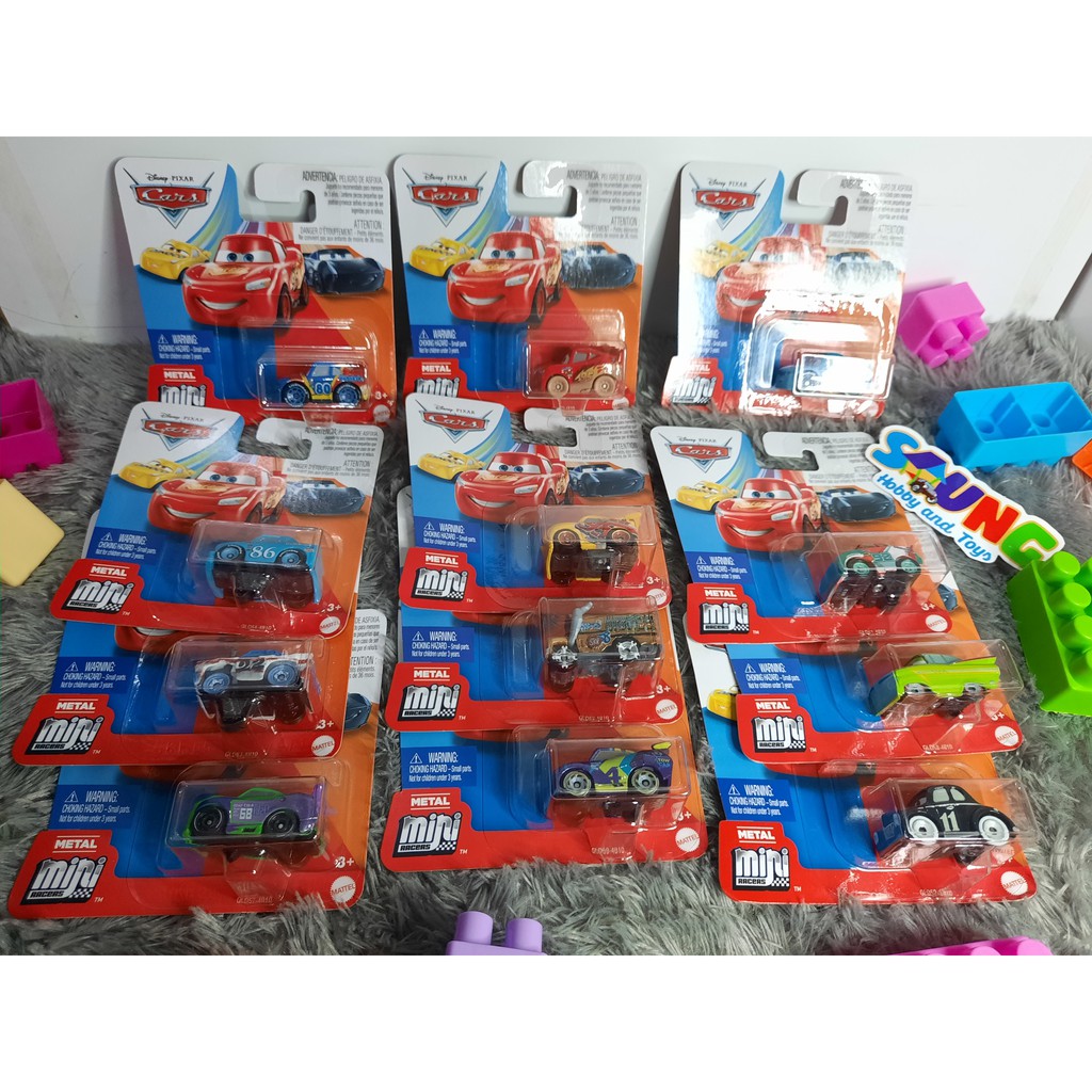 MINI CARS RACER LIGHTNING McQUEEN MURRAY MISS FRITTER CRUZ RAMIREZ REX REVLAR - ORIGINAL MATTEL