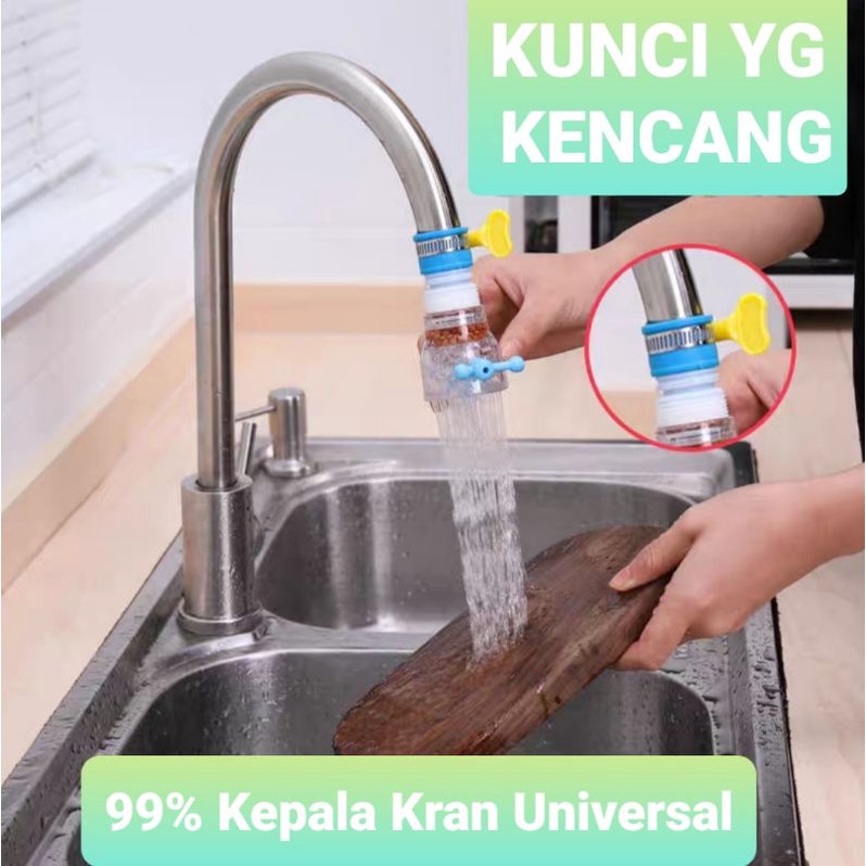 Sambungan Kran 2 Mode Air Water Filter 5 Saringan 1 Lapis Batu Penyaringan jernih