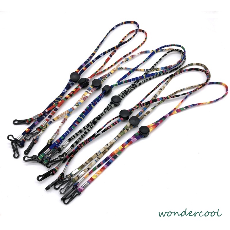 Masker Lanyard Braket Masker Yang Dapat Disesuaikan Dua Kait Tanpa Lanyard Pola Telinga-Won