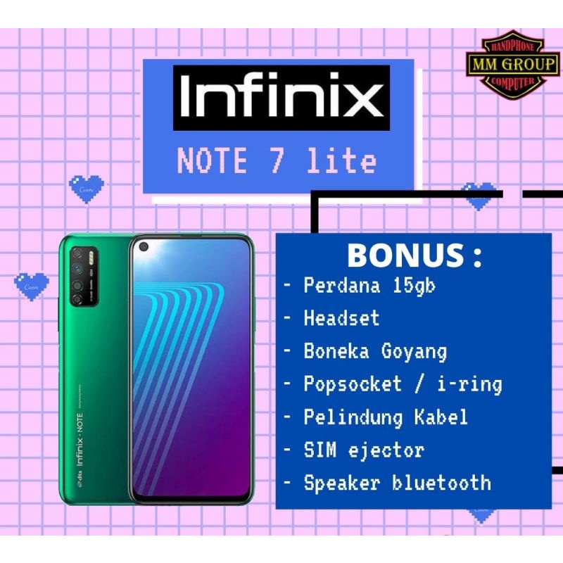 HP INFINIX NOTE 7 LITE RAM 4/64GB & 4/128GB