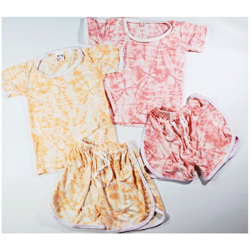 TYE DYE BAJU ANAK WARNA LUNTUR SET CEWE COWO