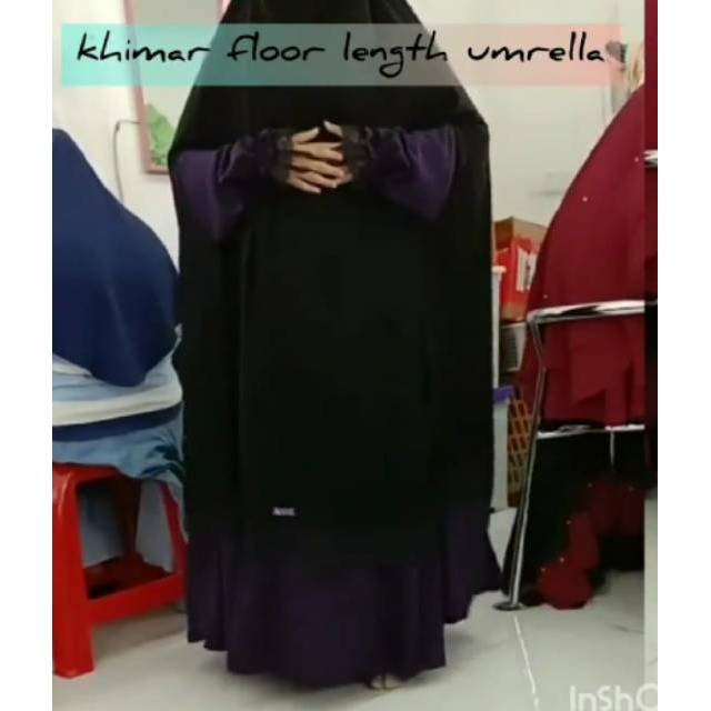 *Khimar floor lenght umbrella (preloved) 1x pakai