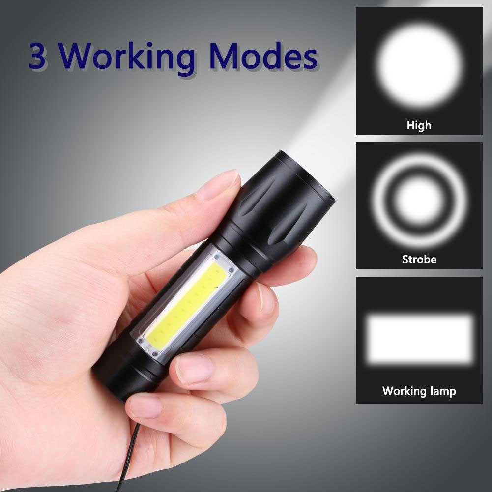 Senter POLICE USB Charge Mini LED ZOOM Flashlight (Senter Polisi) Tahan Air &amp; Terang