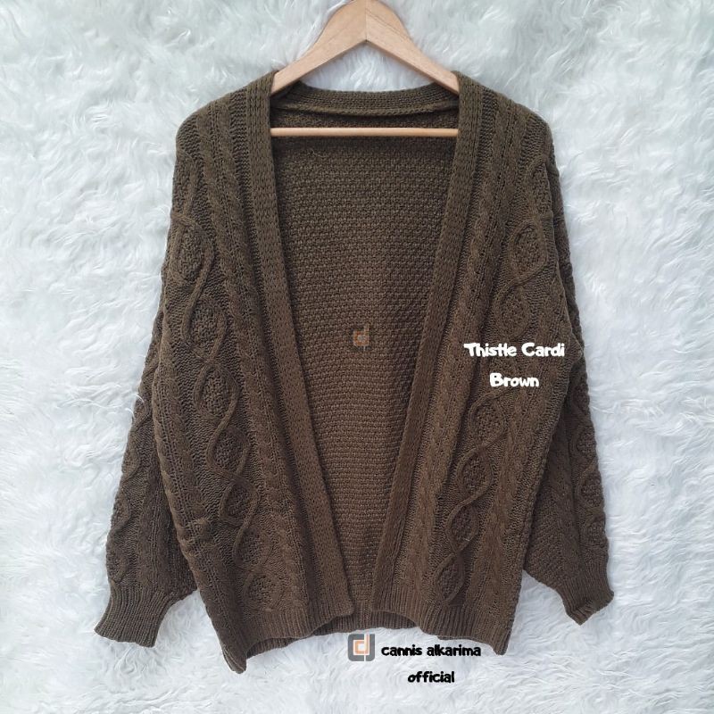 [NEW] Cardigan Cable Thistle Series - Cardigan Rajut Tebal-Cardigan Musim Dingin-5