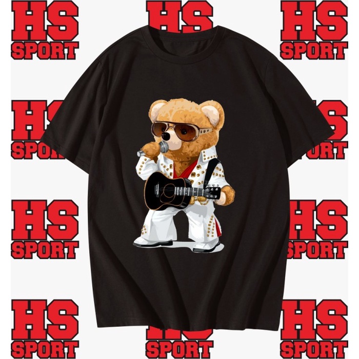 KAOS BEARS BERUANG ELVIS BEAR GITAR - TSHIRT BEARS ELVIS PRESLEY