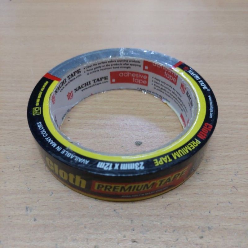 

Clotch Tape 1 Inc (23mm x 12m) Nachi / Lakban Hitam 1 Inc Nachi