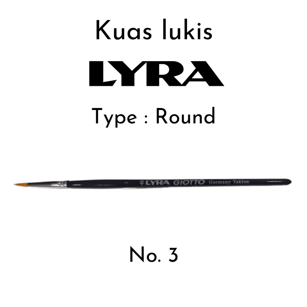 

Kuas Lukis LYRA No. 3 Round Taklon Brush