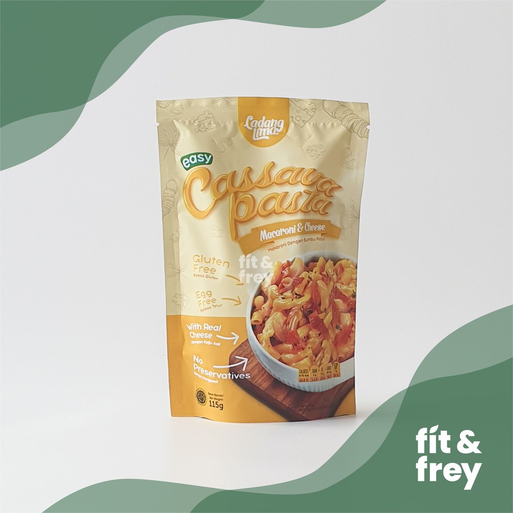 LADANG LIMA Cassava Pasta 115g Mac and Cheese - Organik - Gluten Free Egg Free