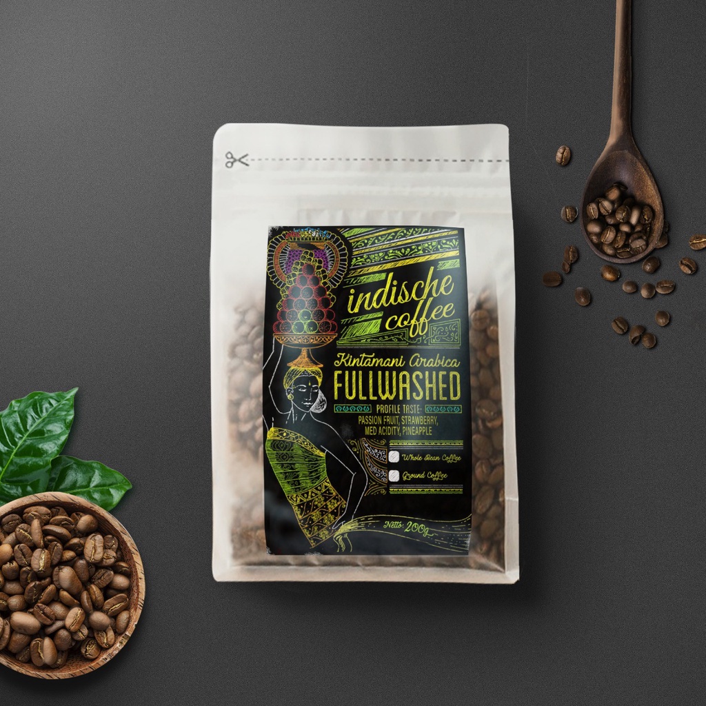 

ROASTED BEAN INDISCHE kopi PREMIUM ARABIKA FULLWASHED KINTAMANI 500gr PREMIUM