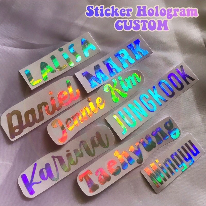 PER HURUF STICKER HOLOGRAM CUSTOM