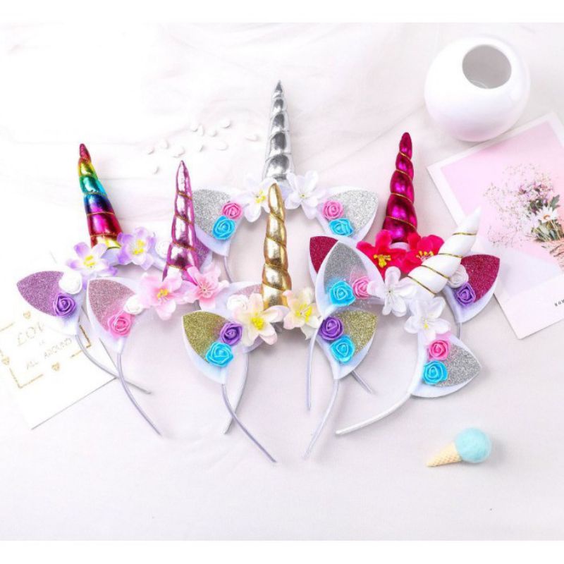 BANDO UNICORN TANDUK KUDA PONI IMPORT / BANDO PESTA UNICORN TANDUK IMPORT WARNA WARNI