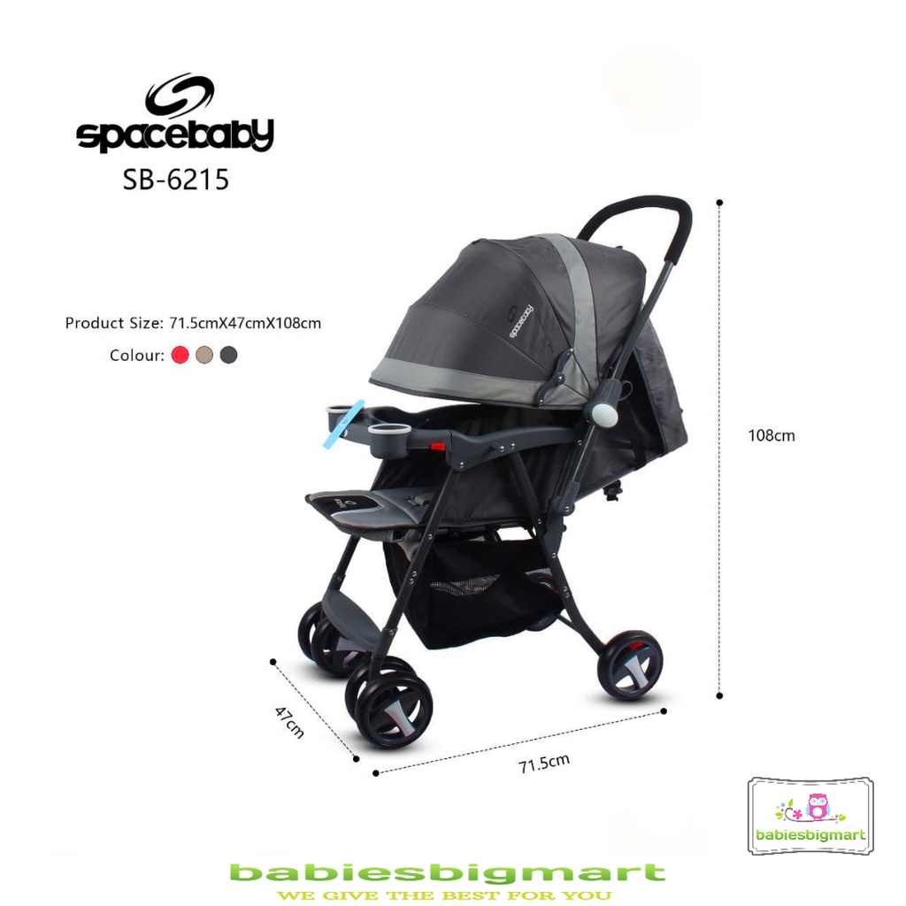 SPACE BABY STROLLER SB 6215 KERETA DORONG BAYI HADAP DEPAN BELAKANG SPACEBABY