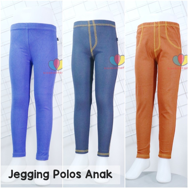 LEGGING JEANS uk. 3-4 th / Leging Anak Perempuan Balita Celana Panjang Laki Polos Murah Pants Grosir