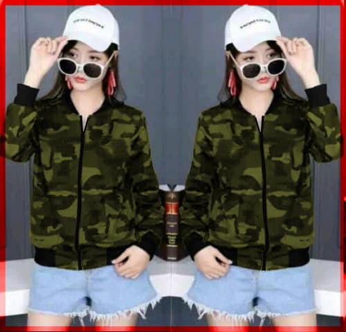 [Jaket Army CL] jaket wanita babyterry army