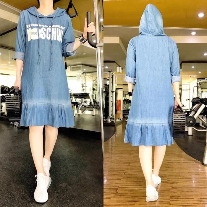 New Baju Dress Rok Wanita Cewek Pendek Bahan Jeans Levis Motif Terbaru