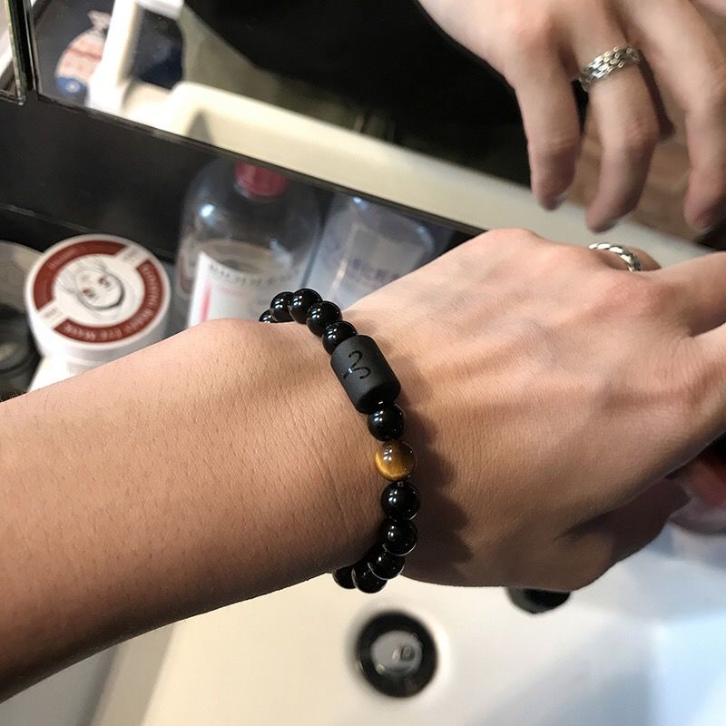 Gelang Obsidian Gaya Retro Untuk Pria Dan Wanita