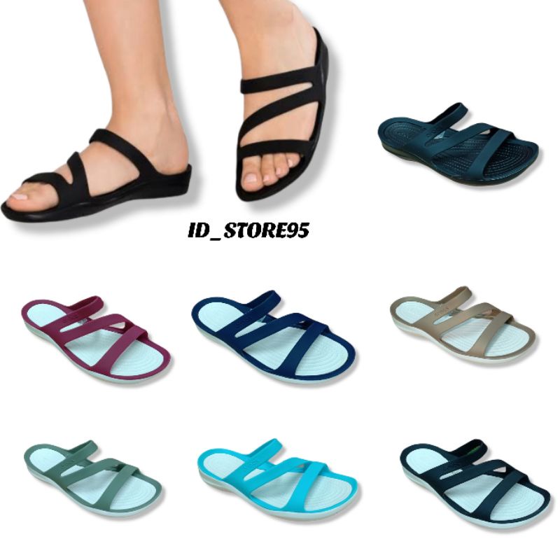 sandal crocs swiftwater/ sandal wanita /sandal crocs wanita swiftwater