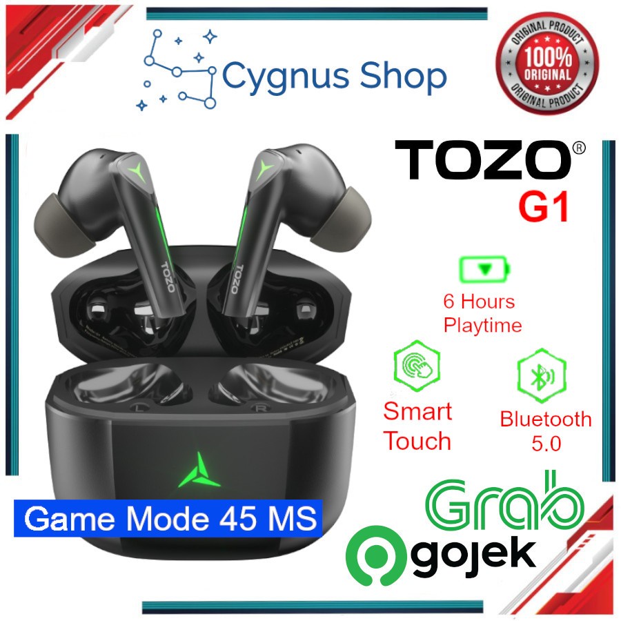 TOZO G1 TWS Headset Bluetooth Gaming Low Latency Specially Designed