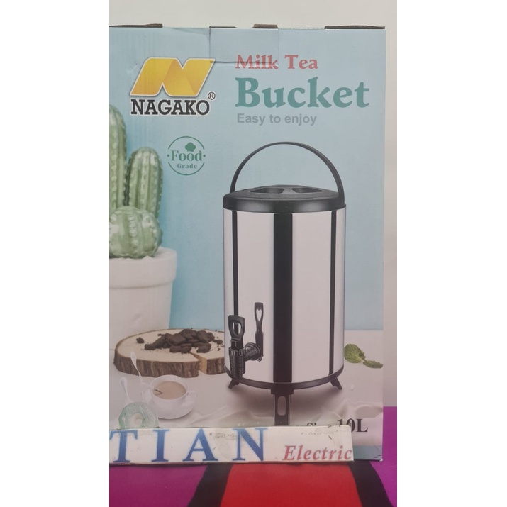 NAGAKO Bucket Milk Tea / Termos Air 8 / 10 / 12 Liter