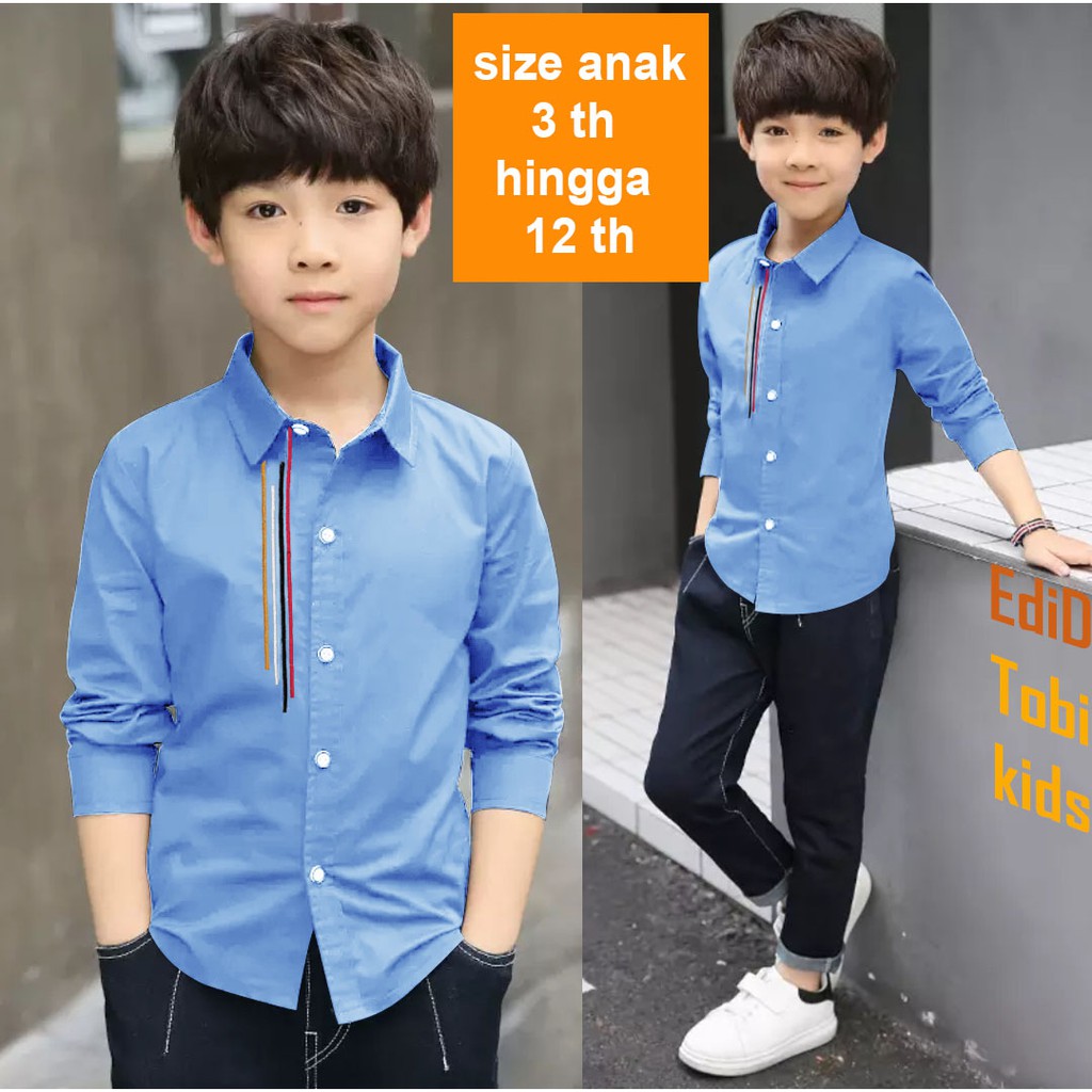 Mokokomo - Kemeja Tobi Baju Anak Laki Laki  lengan Panjang - Atasan Anak Anak - Baju Anak