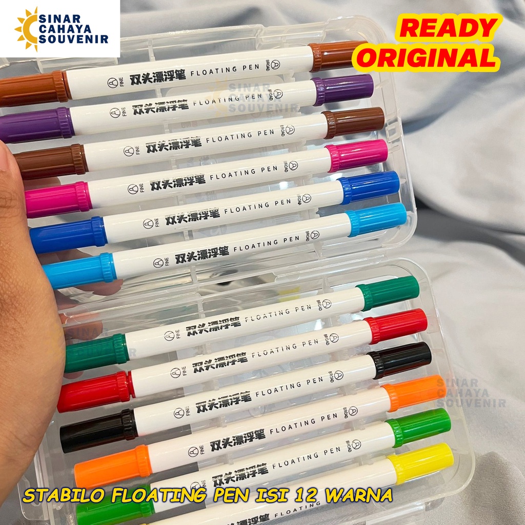 

Stabilo Floating Pen No 668 | highlighter 1 Box Isi 12 Warna | ATK Murah Lucu | Perlengkapan Peralatan Tulis Kantor Sekolah Murah Meriah | Stationery