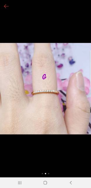 Cincin simple silver permata uk678 ♡ASUKA♡