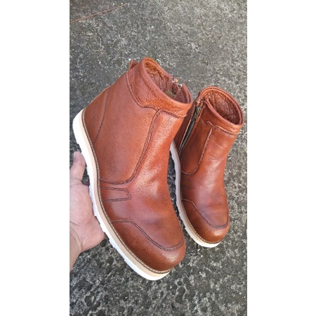 sepatu boots safety zipper ll sepatu boots safey ll sepatu boots kulit asli zipper