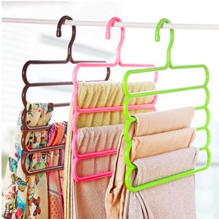 Hanger Gantungan Pakaian 5 in 1 Gantungan Multifungsi Scarf 5 Tingkat