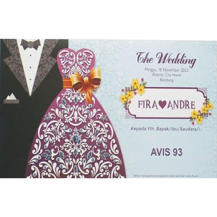 Undangan pernikahan murah / undangan custom / undangan pernikahan